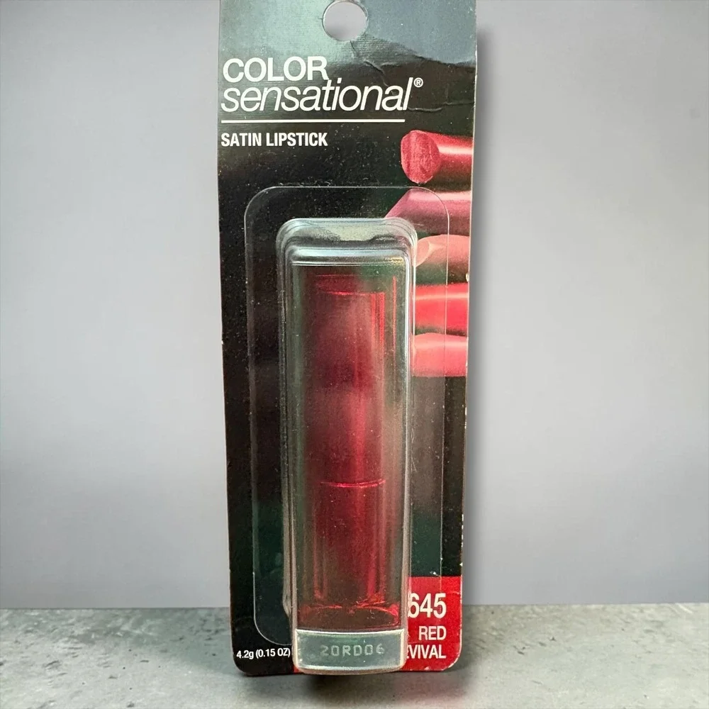 Maybelline Color Sensational Satin Lipstick 645 Red Revival 0.15oz New Sealed